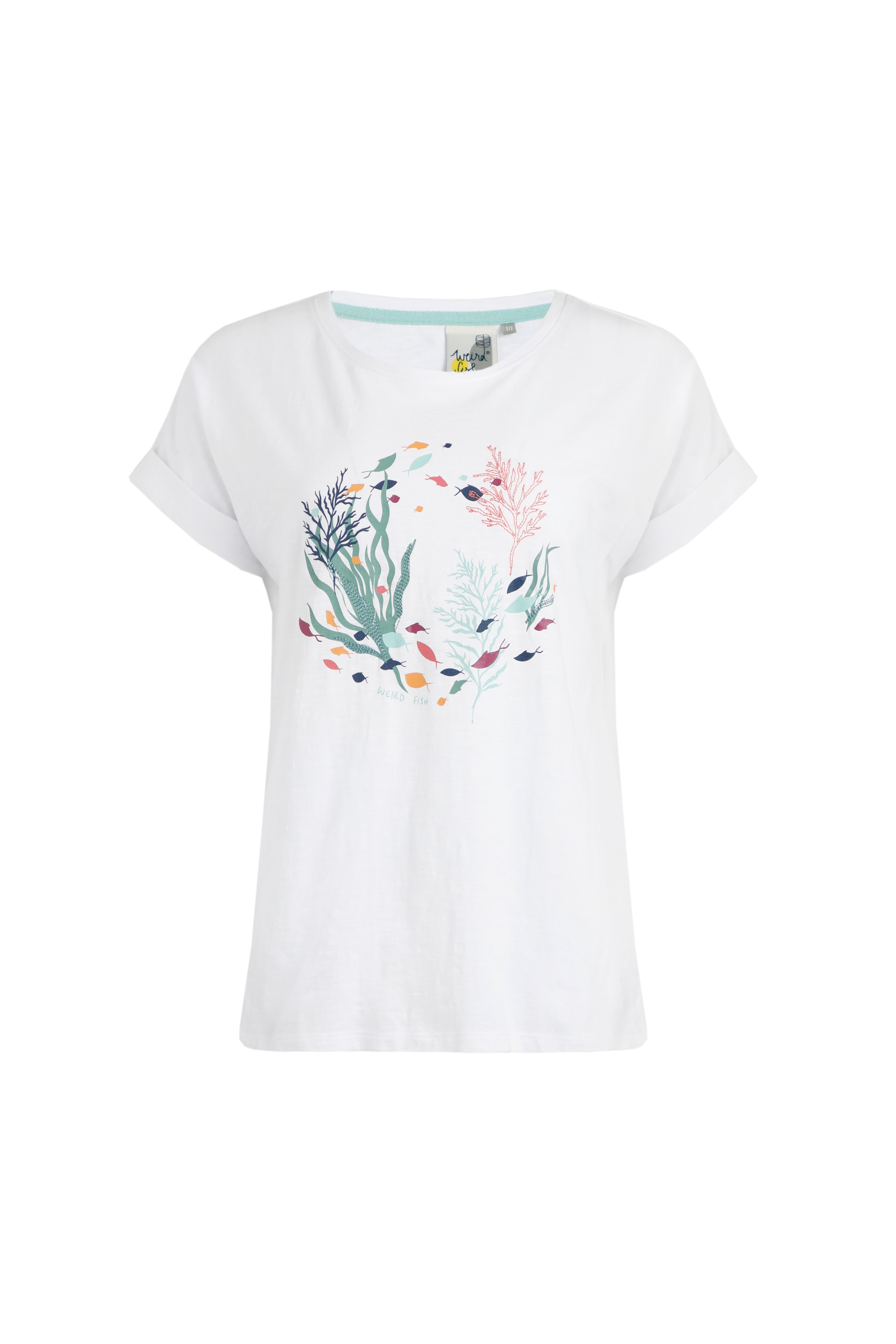 Reef Organic Graphic T-Shirt White | Weird Fish
