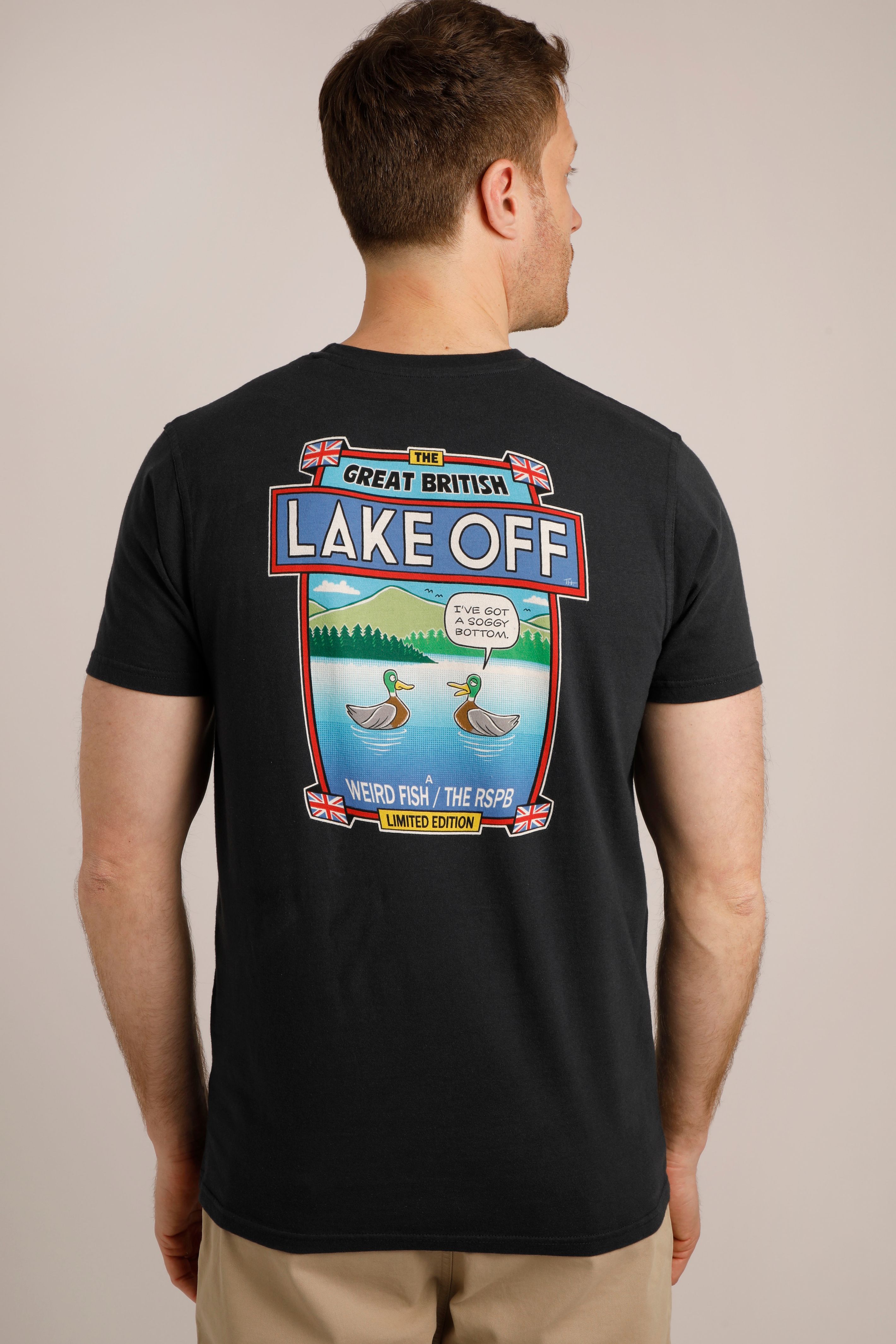 Lake Off Charity Artist T-Shirt RSPB Navy | Weird Fish