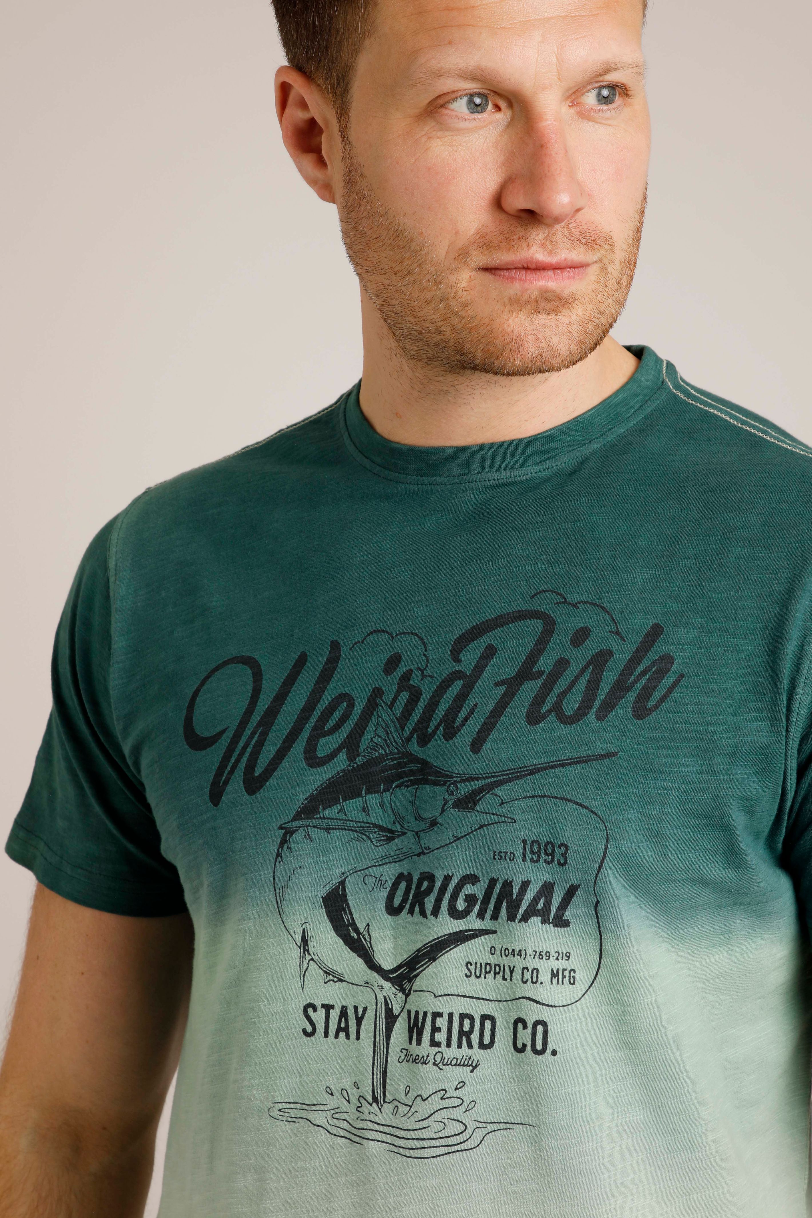 Marlin Dip Dye Graphic T-Shirt Mint | Weird Fish