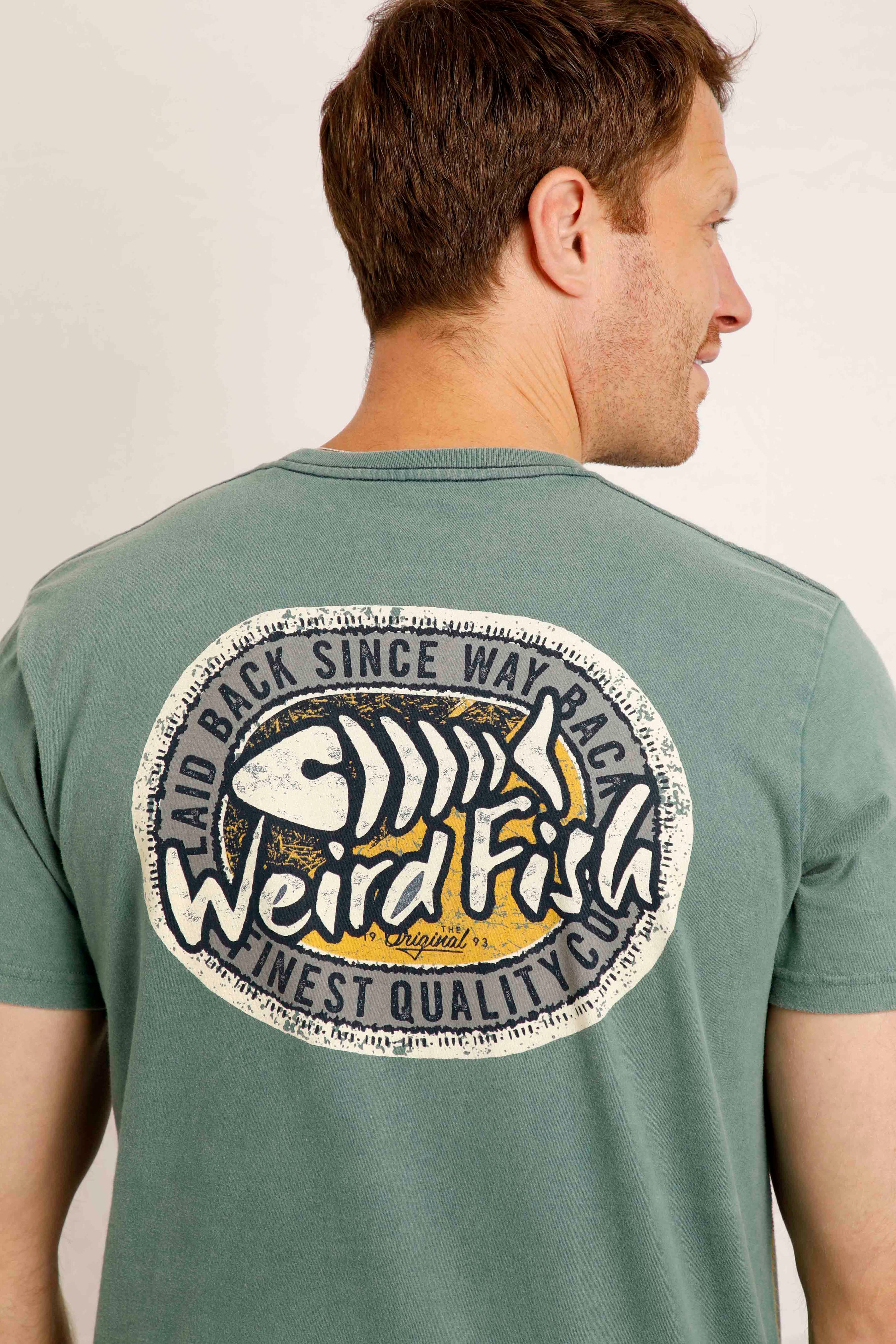 Laid Back Heritage Back Print Graphic T-Shirt Ivy | Weird Fish