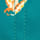 Ekora Printed Polyester Backpack  Deep Teal