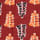 Brooke Printed V Neck Jersey Top Brick Orange