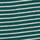 Raven Striped Emdroidered Hem Top Deep Teal