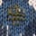 Ellowen Patterned Funnel Neck Knit Jumper Blue