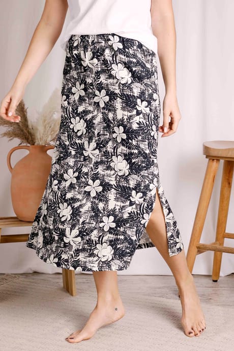 Gia Eco Viscose Printed Midi Skirt