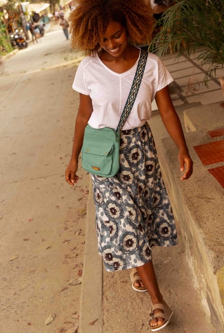 Bathika Organic Cotton Cheesecloth Midi Skirt 