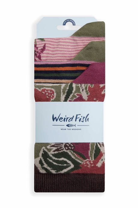 Parade Patterned Socks Pack Chocolate Weird Fish