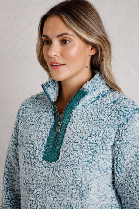 Madi Cosy 1/4 Zip Fleece Deep Ocean | Weird Fish