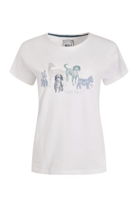 Walkies Organic Cotton Slub T-Shirt White | Weird Fish