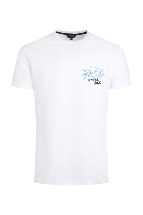 Porter Organic Cotton Chest Print T-Shirt White | Weird Fish
