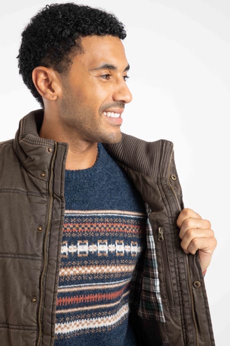 Dover Wadded Gilet Bark | Weird Fish