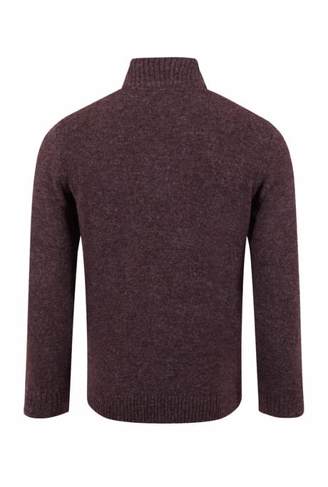 Altwood 1/4 Zip Jumper Aubergine | Weird Fish