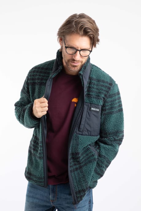 ジャケット・アウター ella selectshop shaggy jacquard blousonの通販