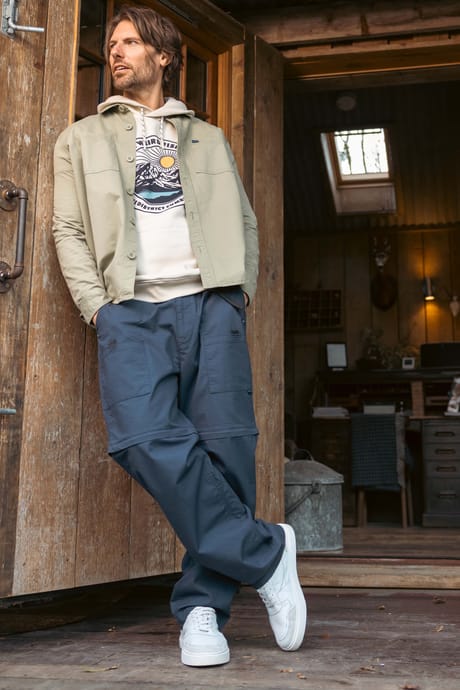 Wade Ripstop Zip Off Trousers Navy | Weird Fish