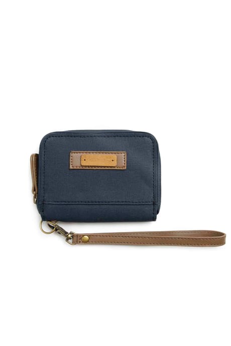 Corfe Washed Canvas Purse Navy