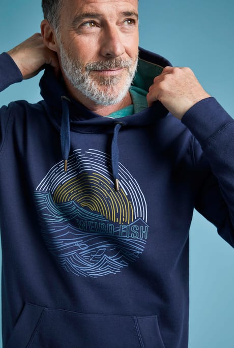 Rathmore Recycled Polyester Graphic Hoodie Navy