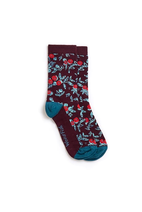 Niamh Festive Sock Crimson