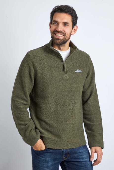 Ashway 1/4 Zip Pullover Sweatshirt Olive Night