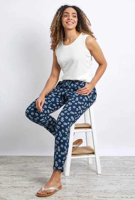 Tinto Lenzing EcoVero™  Printed Trousers Night Blue
