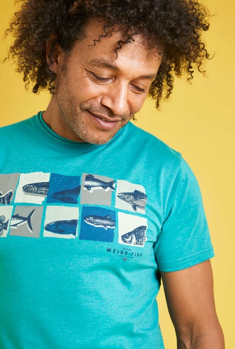 Fish Anatomy Recycled Organic Graphic T-Shirt Viridis