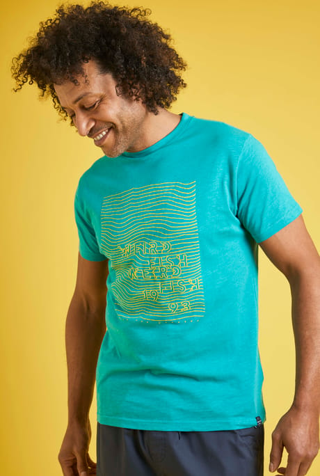 Wavelength Organic Cotton Graphic T-Shirt Viridis