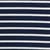 Mila Organic Cotton Striped Rib Jersey T-Shirt Navy