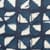 Ekora Printed Polyester Backpack  Navy