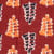 Brooke Printed V Neck Jersey Top Brick Orange