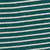 Raven Striped Emdroidered Hem Top Deep Teal