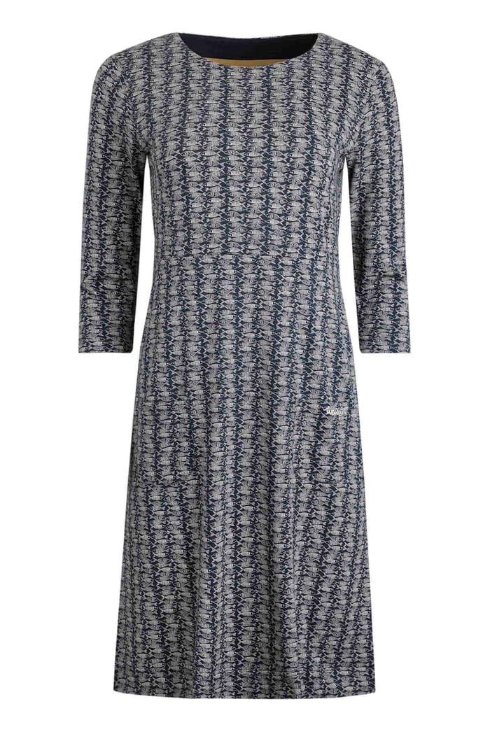 Seasalt 60s Seasalt Mouls Dress Moondust Eco Printed Jersey Dress