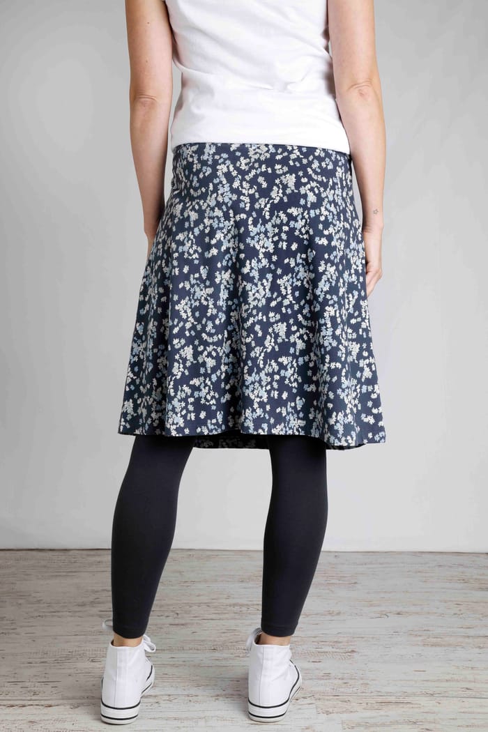 Malmo Organic Printed Jersey Skirt Ink Weird Fish