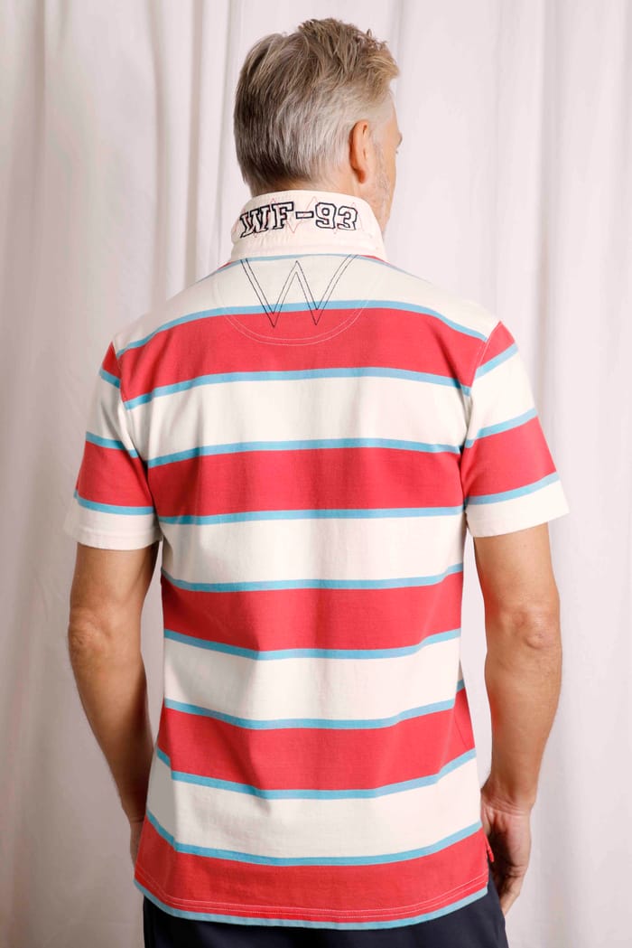 Rossett Organic Cotton Short Sleeve Rugby Shirt Radical Red