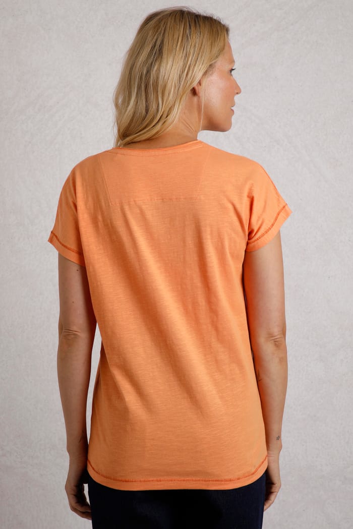 Sunset Organic Cotton Graphic T-Shirt Apricot | Weird Fish