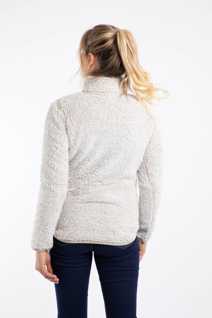 Madi Cosy 1/4 Zip Fleece Beige | Weird Fish