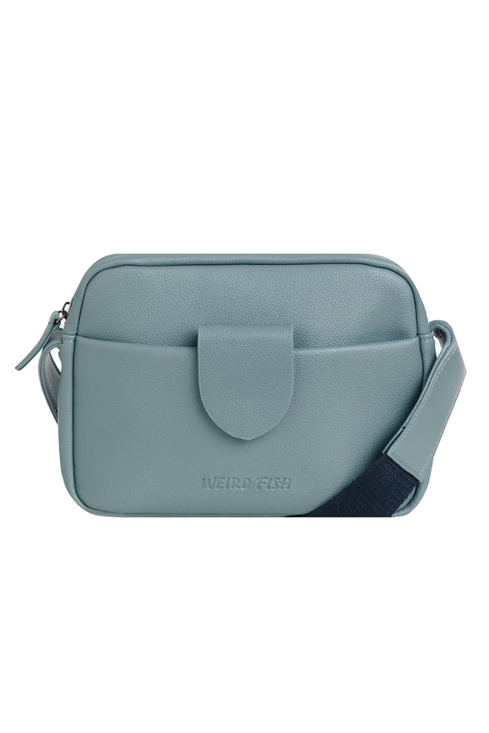 Borsa A Tracolla Weird Fish Dion In Similpelle Ambra - Crossbody Regolabile Con Tasca Frontale - 4
