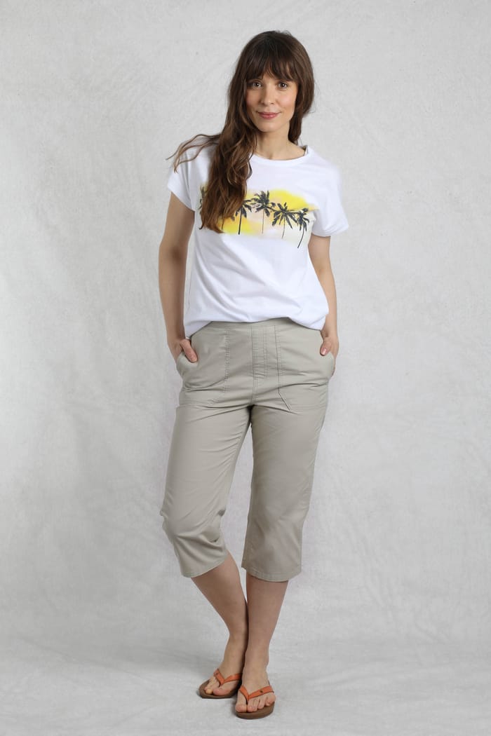 Anyar 3/4 Length Ripstop Trousers Oyster | Weird Fish
