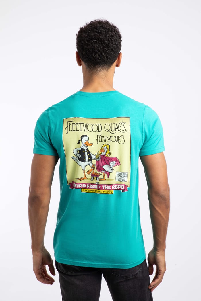 Flewmours RSPB Collaboration Back Print Artist T-Shirt Viridis