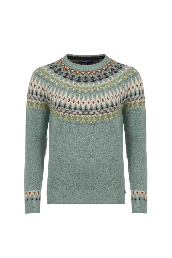 Lowell Fair Isle Jumper Sea Mist Weird Fish