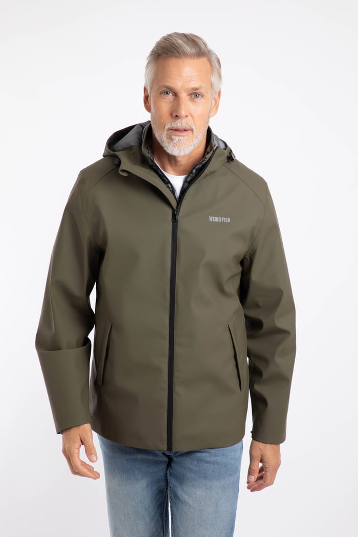 Woods Waterproof Rain Jacket Basil | Weird Fish