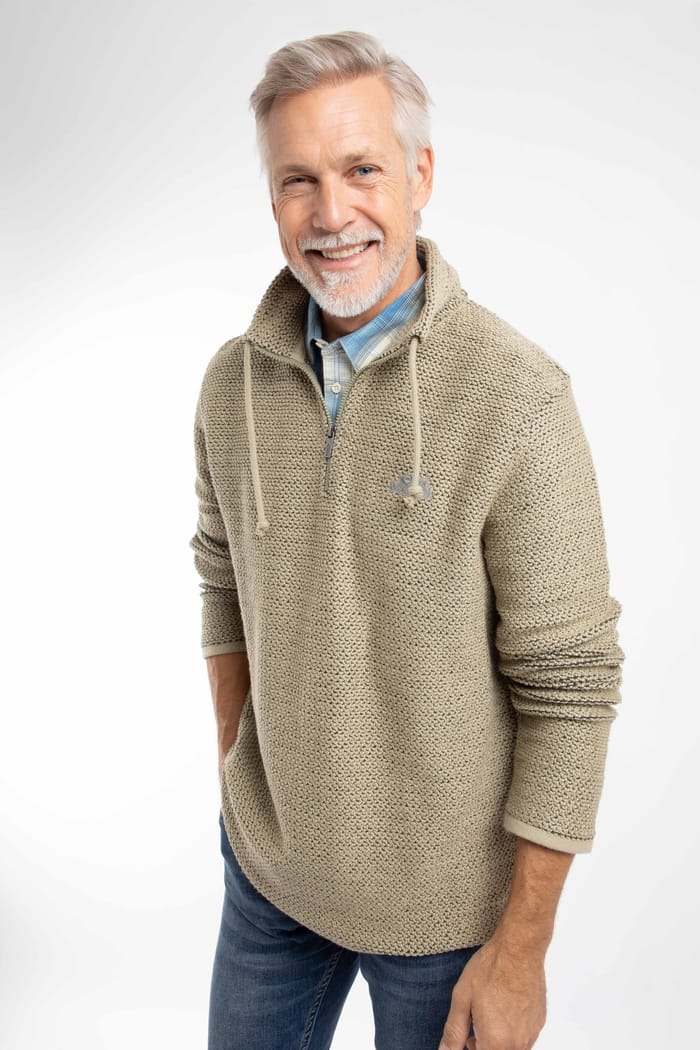 Cruiser 1/4 Zip Macaroni Sweatshirt Bracken | Weird Fish