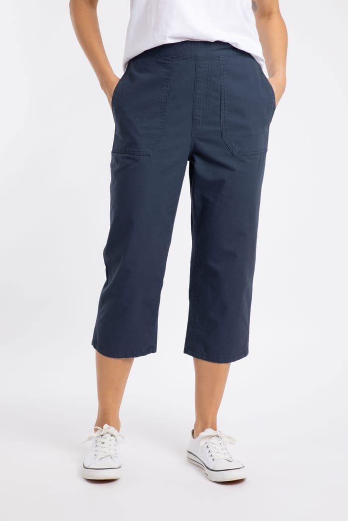 Anyar 3/4 Length Ripstop Trousers Navy | Weird Fish