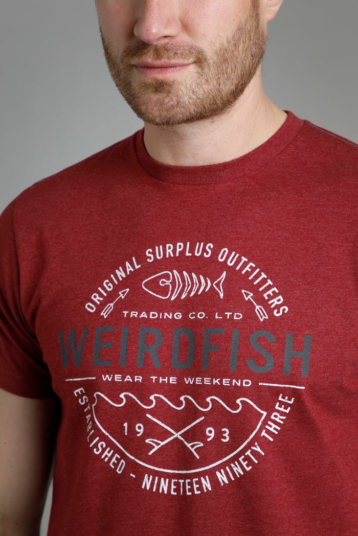 Waves Graphic T-Shirt Garnet