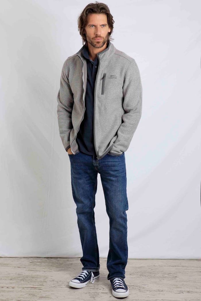 rossten full zip grid fleece