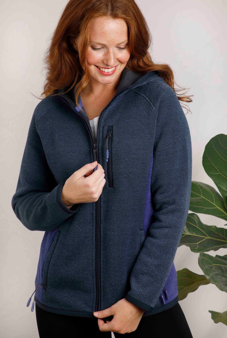 Sidonie Recycled Soft Knit Hoodie Navy