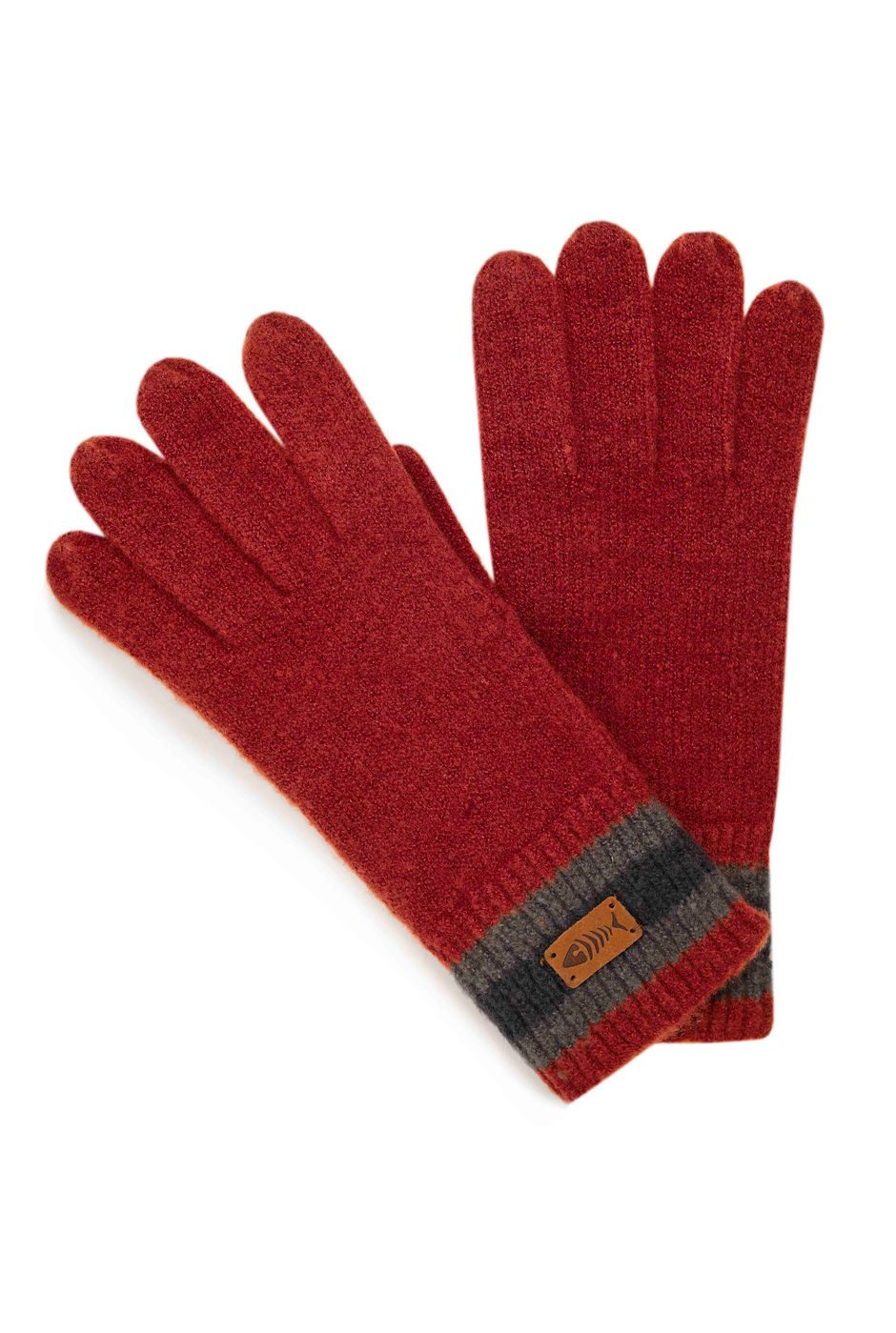 Kodiak Recycled Striped Gloves  Burnt Henna