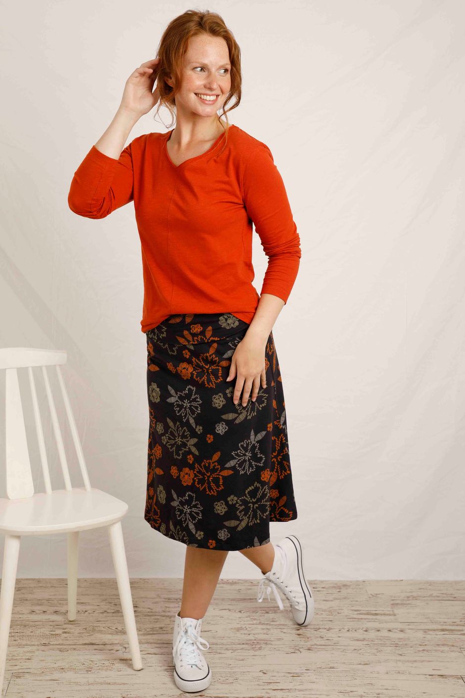 Malmo Organic Jersey Skirt Ink