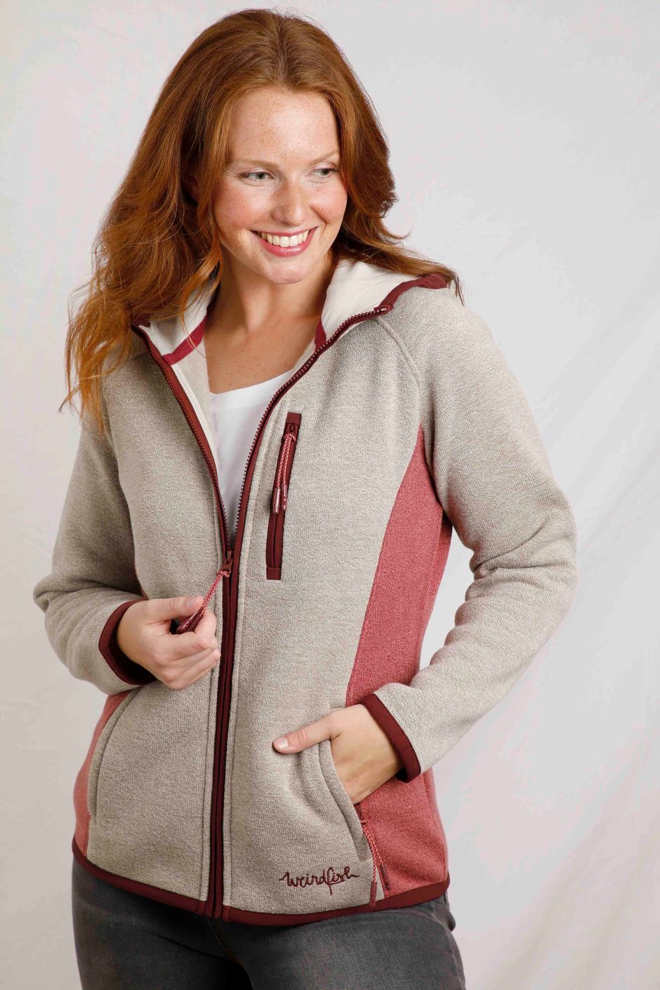 Sidonie Recycled Soft Knit Hoodie Rosewood