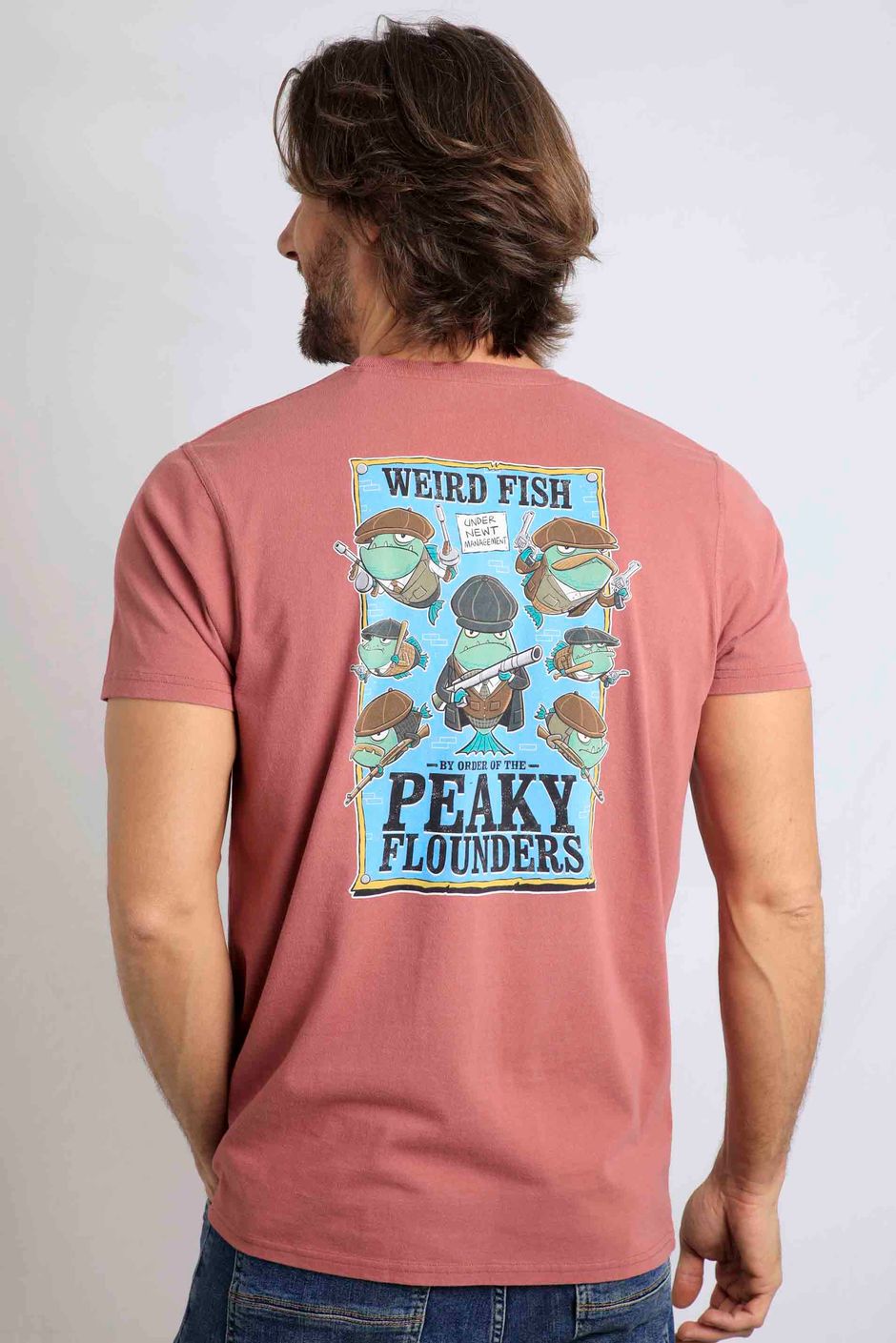 Peaky Flounders Artist T-Shirt Rosewood