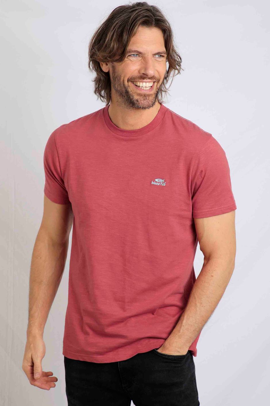 Fished Organic Cotton T-Shirt Rosewood