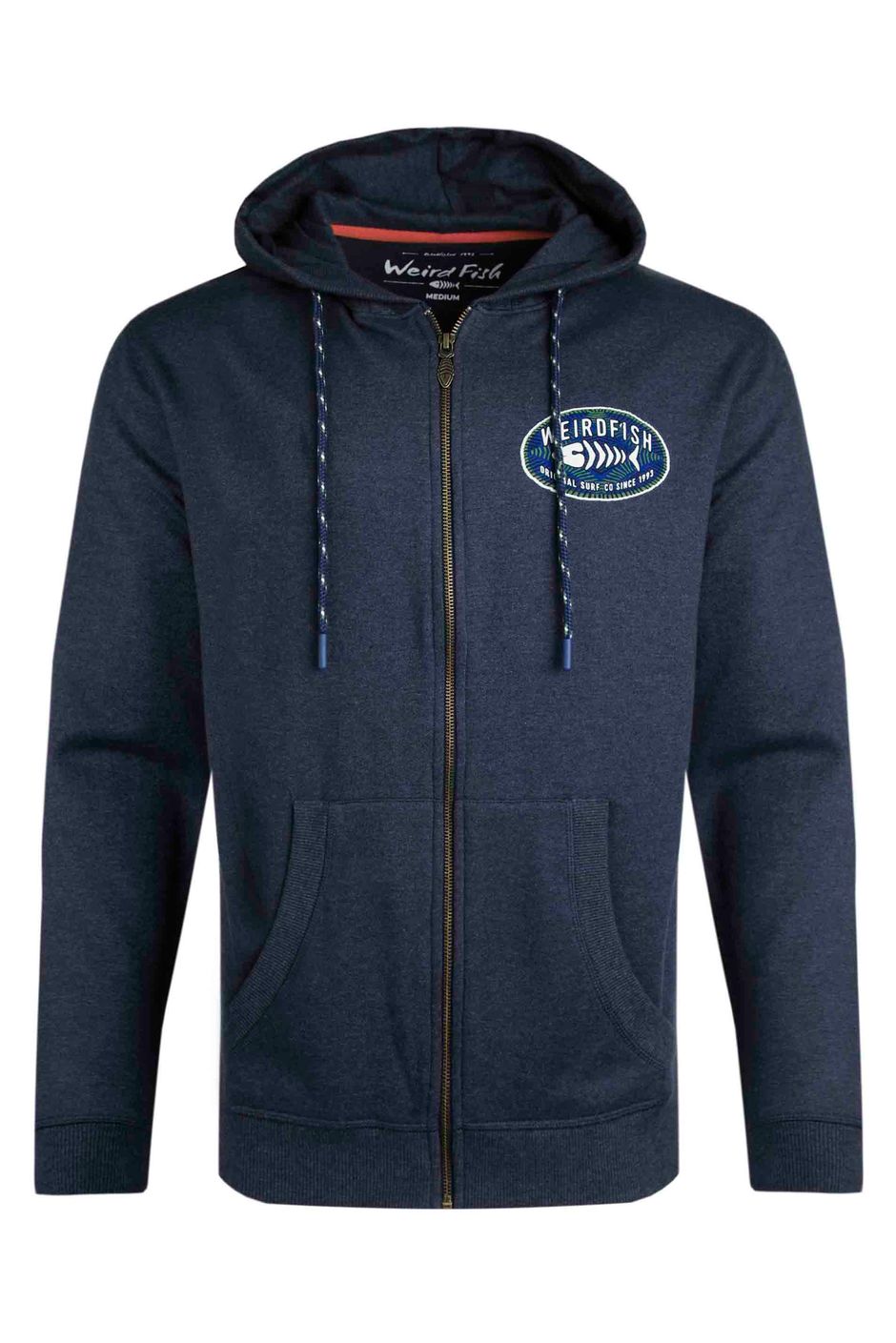 Tyndall Graphic Full Zip Hoodie Dark Navy Weird Fish